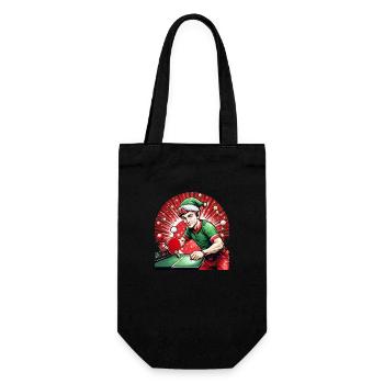 Tennis de table elfe de Noël - Sac à bouteille - noir - Devant