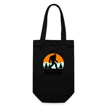 big foot social distancing - Gift Bag for Bottles - black - Front