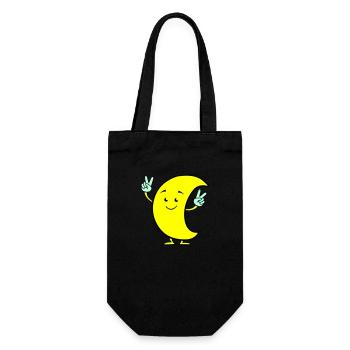Moon Comic 02 - Gift Bag for Bottles - black - Front