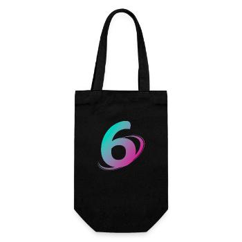 Number 6 multicolor - Gift Bag for Bottles - black - Front
