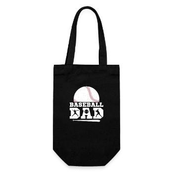 Baseball Dad Father Sport Fan - Geschenkbeutel für Flaschen - Schwarz - Vorne