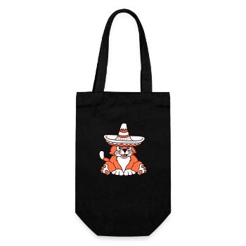 Chapeau Sombrero Chat Culture Mexicaine Chaton - Sac à bouteille - noir - Devant