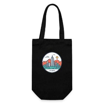 Atlanta Georgia Geschenk Geschenkidee - Geschenkbeutel für Flaschen - Schwarz - Vorne