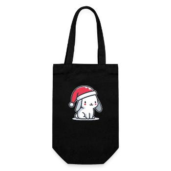 Lapin de Noël - Sac à bouteille - noir - Devant