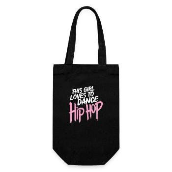 This Girl Loves To Dance Hip Hop - Geschenkbeutel für Flaschen - Schwarz - Vorne