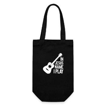 Divine service with guitar - Gift Bag for Bottles - black - Front