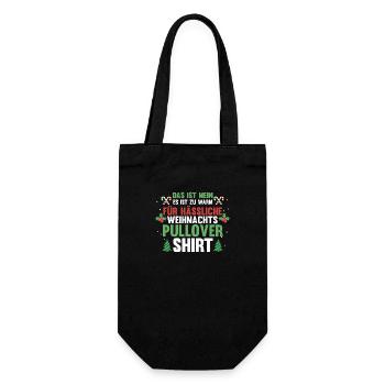 Weihnachtsmann Weihnachten Hässliche Weihnachten - Geschenkbeutel für Flaschen - Schwarz - Vorne