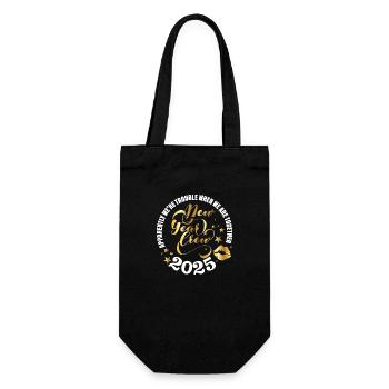 New Year Crew 2025 – Tenue du réveillon du Nouvel An Femme Homme - Sac à bouteille - noir - Devant