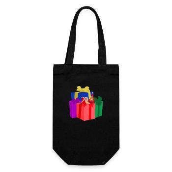 Das Elfen-Pinup des Weihnachtsmanns - Geschenkbeutel für Flaschen - Schwarz - Vorne