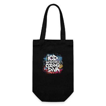 Passionate coding - Gift Bag for Bottles - black - Front