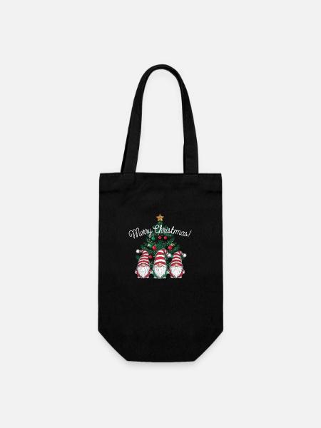 Gnom Weihnachtspullover Gnome Weihnachten - Geschenkbeutel für Flaschen - Schwarz