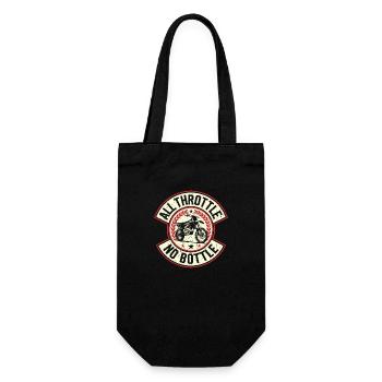 For motocross fans: Only speed counts - Gift Bag for Bottles - black - Front
