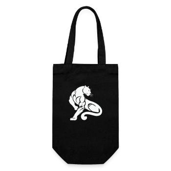 Panther Leopard - Geschenkbeutel für Flaschen - Schwarz - Vorne
