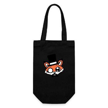 Fox Red Fox Sir Mr. Top Hat Monocle Glasses - Gift Bag for Bottles - black - Front