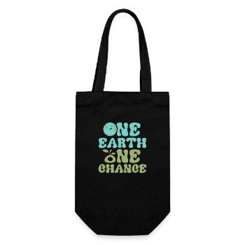 One Earth One Chance Journée de la Terre Avion environnemental - Sac à bouteille - noir - Devant