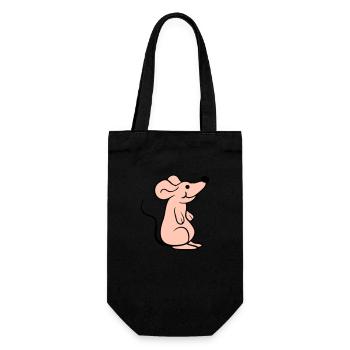 Mouse Mouse Cute Little Rat Rodent Friendly - Gift Bag for Bottles - black - Front