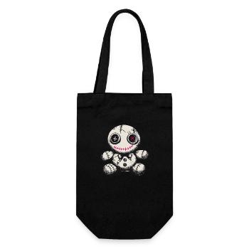 Creepy Voodoo Doll Colored - Gift Bag for Bottles - black - Front