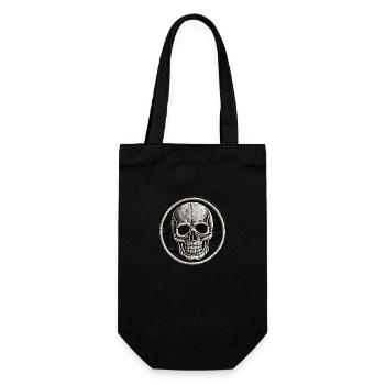 skull - Gift Bag for Bottles - black - Front