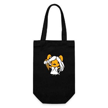 Bunny Eats Cream Waffle Cream Yummy Girl Woman - Sac à bouteille - noir - Devant
