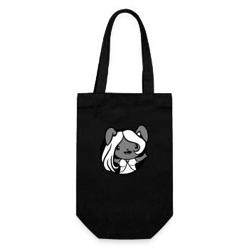 Bunny Girl Pretty Hair Woman Bunny Waving Hole - Gift Bag for Bottles - black - Front