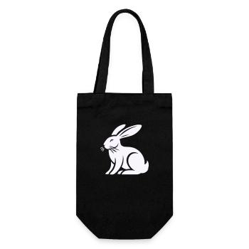 Rabbit Rabbit - Gift Bag for Bottles - black - Front