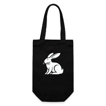 Lapin Lapin Animal - Sac à bouteille - noir - Devant