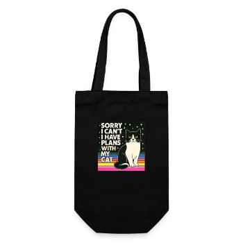 Désolé, je ne peux pas avoir de plantes avec mon chat - Sac à bouteille - noir - Devant