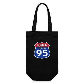 Born in June 1995 - Gift Bag for Bottles - black - Front