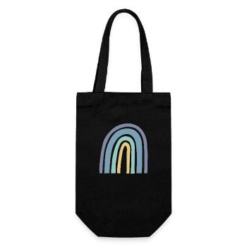 Cute Rainbow - Geschenkbeutel für Flaschen - Schwarz - Vorne