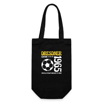 Dresdner Geburtstag 1965 Fußball Geschenk - Geschenkbeutel für Flaschen - Schwarz - Vorne