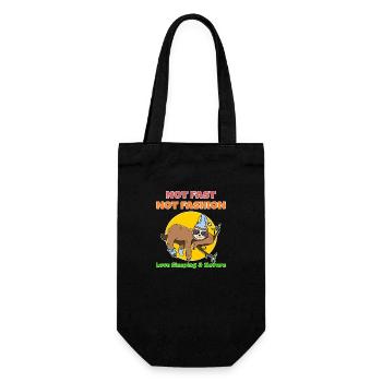Lazy Sloth Cute Not Fast Nature Lover Sleeping - Gift Bag for Bottles - black - Front