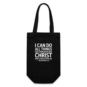 All Things Through Christ Strength Fitness - Gift Bag for Bottles - black - Front