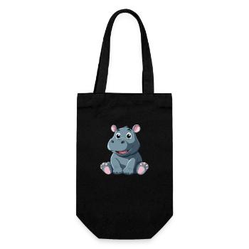 Hippopotame - Sac à bouteille - noir - Devant