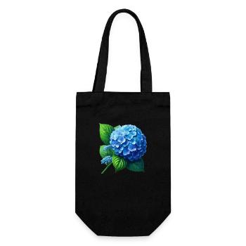 Hortensia bleu - Sac à bouteille - noir - Devant