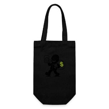 Bank robbers gangsters money - Gift Bag for Bottles - black - Front