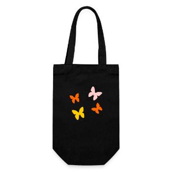 Schmetterling - Geschenkbeutel für Flaschen - Schwarz - Vorne