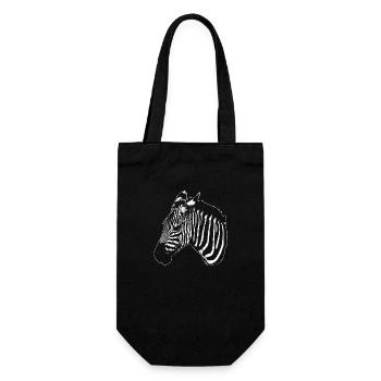 Zebra Silhouette - Sac à bouteille - noir - Devant