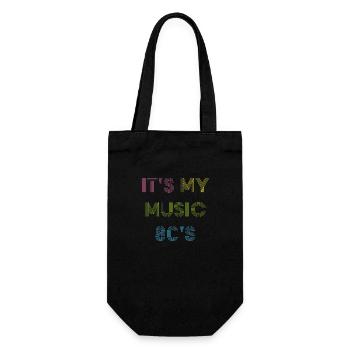 80 s Music - Geschenkbeutel für Flaschen - Schwarz - Vorne