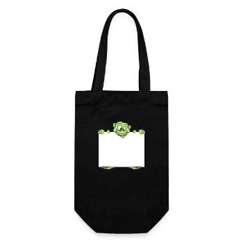 bouclier monstre tenir zone de texte écriture vide fl - Sac à bouteille - noir - Devant
