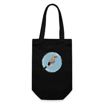Eichelhäher / Eurasian Jay II - Geschenkbeutel für Flaschen - Schwarz - Vorne
