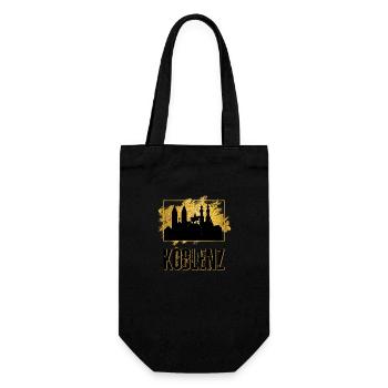 Koblenz Germany City Skyline Love Gold - Gift Bag for Bottles - black - Front