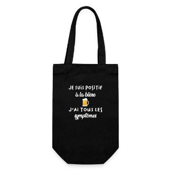 Je suis positif à la bière j'ai tous les symptômes - Sac à bouteille - noir - Devant