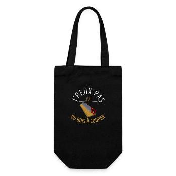 J'Peux Pas J'Ai du Bois à Couper - Sac à bouteille - noir - Devant