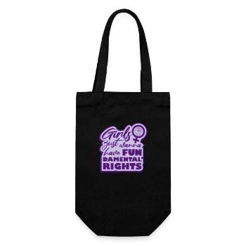 wanna have fundamental rights - Gift Bag for Bottles - black - Front