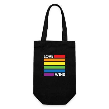 Love Wins - Gift Bag for Bottles - black - Front