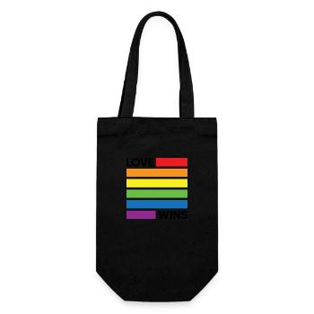 Love Wins - Gift Bag for Bottles - black - Front