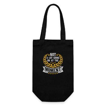 Not much going on - Gift Bag for Bottles - black - Front