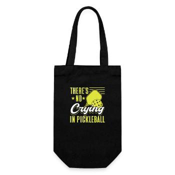There's No Crying In Pickleball - Geschenkbeutel für Flaschen - Schwarz - Vorne