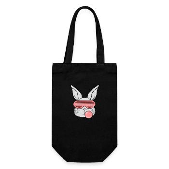Chewing gum bubble lapin cool - Sac à bouteille - noir - Devant