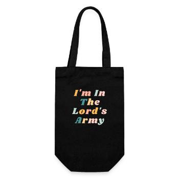 Je suis dans l’armée du Seigneur - Happy Colorful Christian - Sac à bouteille - noir - Devant